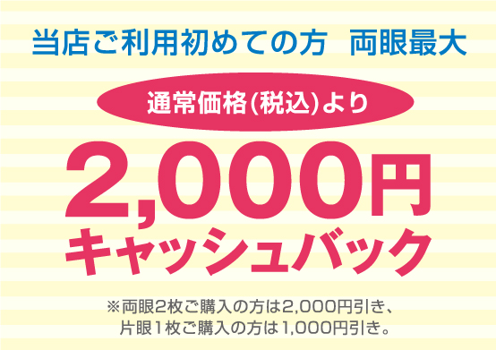 2000円キャッシュバック